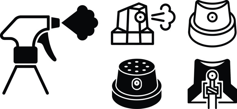 Spray can nozzle icon vector symbol graphic illustration