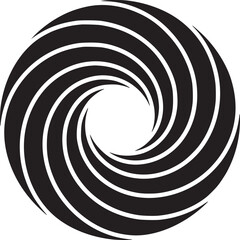 Obraz premium A black and white vortex design with curved lines spiraling inward towards a central open space area