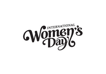 International Women&rsquo;s Day Decorative Script Typography Design