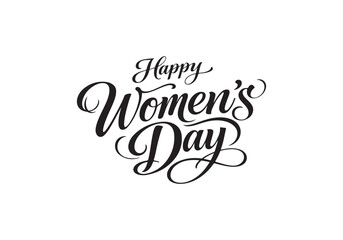 International Women&rsquo;s Day Decorative Script Typography Design