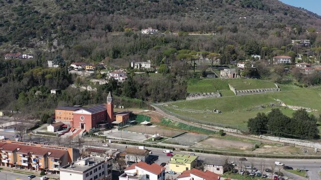 View from above of Colleferro in Italy