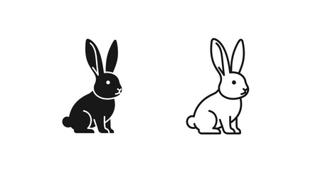 Fototapeta premium Cute rabbit illustrations, adorable bunny designs, cartoon animals, vector art Vector