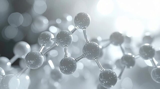 Molecular Bonds: Illuminated, a close-up depiction of molecular bonds. A complex and dynamic structure that symbolizes the building blocks of science.