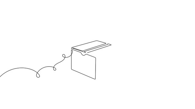 box package icon delivery line gift storage cardboard doodle continuous container. outline box package icon carton illustration warehouse cargo single parcel open post pack creative sketch product one