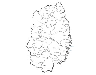 岩手県　地名別イラスト　文字・斑点あり