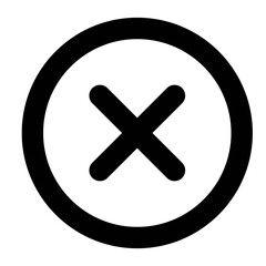 Obraz premium cross x vector icon. no wrong symbol. delete, vote sign. graphic design element set on white background no checkmark icon Cross Circle Icons. Close, Cancel, Error, or Delete Symbol Design