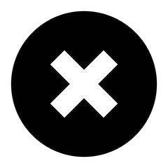Fototapeta premium cross x vector icon. no wrong symbol. delete, vote sign. graphic design element set on white background no checkmark icon Cross Circle Icons. Close, Cancel, Error, or Delete Symbol Design