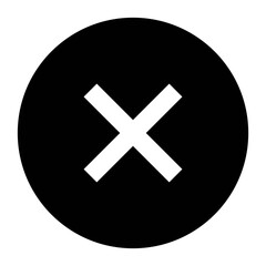 Fototapeta premium cross x vector icon. no wrong symbol. delete, vote sign. graphic design element set on white background no checkmark icon Cross Circle Icons. Close, Cancel, Error, or Delete Symbol Design