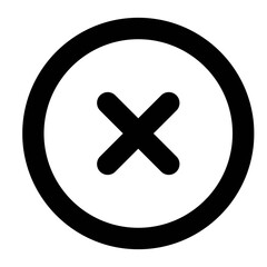 Obraz premium cross x vector icon. no wrong symbol. delete, vote sign. graphic design element set on white background no checkmark icon Cross Circle Icons. Close, Cancel, Error, or Delete Symbol Design