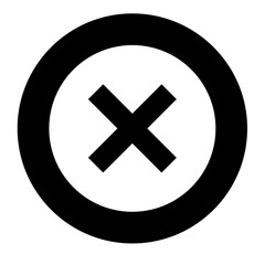 Obraz premium cross x vector icon. no wrong symbol. delete, vote sign. graphic design element set on white background no checkmark icon Cross Circle Icons. Close, Cancel, Error, or Delete Symbol Design