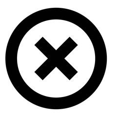 Fototapeta premium cross x vector icon. no wrong symbol. delete, vote sign. graphic design element set on white background no checkmark icon Cross Circle Icons. Close, Cancel, Error, or Delete Symbol Design
