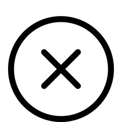 Obraz premium cross x vector icon. no wrong symbol. delete, vote sign. graphic design element set on white background no checkmark icon Cross Circle Icons. Close, Cancel, Error, or Delete Symbol Design