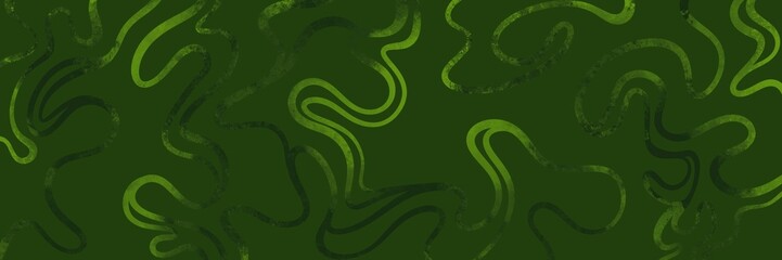 Obraz premium Rich emerald green seamless organic swirl fluid marble texture with intricate waves 