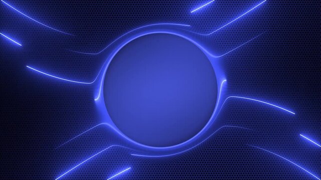 10 seconds web stream starting digital countdown timer in glowing blue neon with flowing energy light beams. Stylish futuristic stream timer animation.