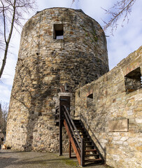 Der Dicke Turm in der Stadtmauer in Ratingen