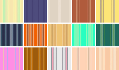 Traditional inspired striped patterns with vintage textile feel. Seamless vector designs perfect for apparel, home decor fabrics, packaging, and digital paper.
