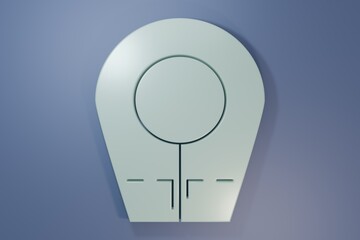 Grey Diving hood icon isolated on purple-blue background. Spearfishing hat winter swim hood. Diving underwater equipment. Minimalism concept. 3D render illustration © Oksana