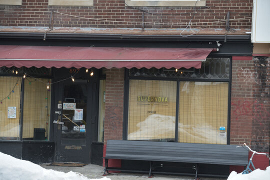 exterior of SUPERNOVA Coffee at 897 Broadview Av, Toronto