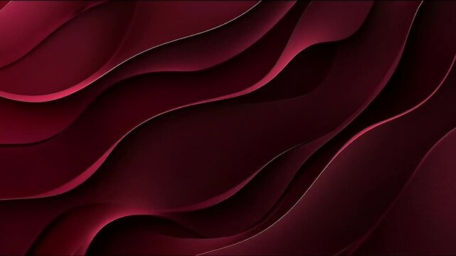 Abstract red wave background luxury crimson curve flowing layered texture elegant modern design with deep dark background and velvet texture luxury pattern gradient layer soft shadow 3D paper art
