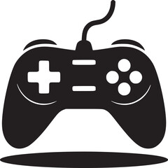 Level up your designs with this classic black and white gamepad illustration for gaming concepts now