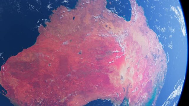 Australia and Oceania. Planet Earth From Space. Globe
