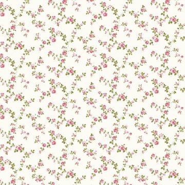 Graceful pink rose vine seamless pattern on light background. Delicate botanical design perfect for wallpaper, fabric prints, wrapping paper and feminine branding.
