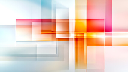 Fototapeta premium Abstract geometric pattern with overlapping colorful rectangles in dynamic composition