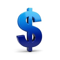 Obraz premium Blue dollar sign 3d rendered vector illustration for business finance