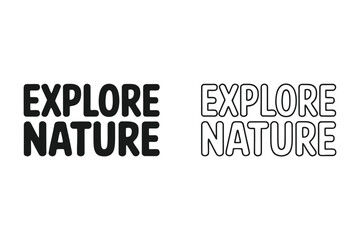 The words 'Explore Nature' are displayed in two different styles.