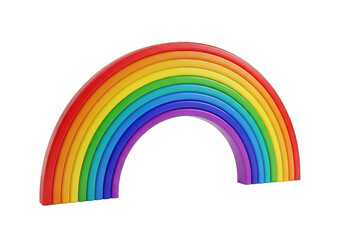 Vibrant rainbow wooden toy for children's play
