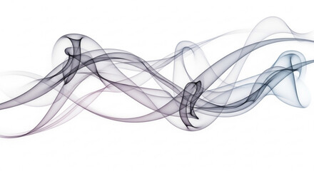 A minimalist vector graphic illustration of swirling smoke tendrils on a white background