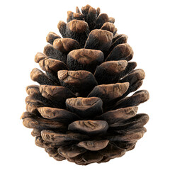 A close-up view of a pine cone with intricate details and natural patterns.