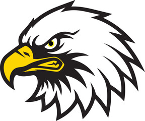 Fototapeta premium Aggressive Eagle Head Mascot Logo Esports Team Emblem Design On White Background