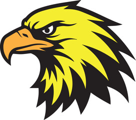 Obraz premium Eagle Head Mascot Logo Fierce Bird Esports Team Emblem On White Background