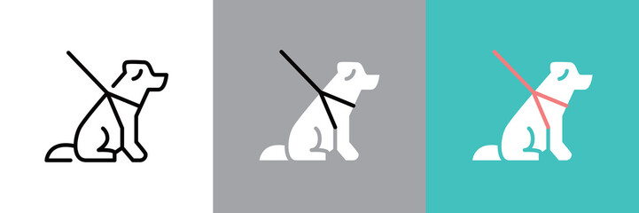 盲導犬のアイコン © WAWAWA