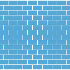 Blue brick wall seamless pattern vector. Geometric background with rectangular blocks. Modern texture for construction, architecture, wallpaper and game design. Flat urban masonry surface illustration