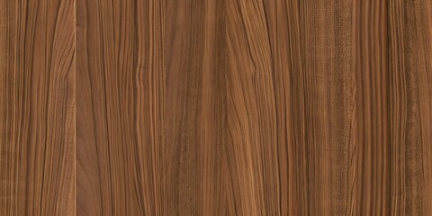 Naklejka premium Warm Medium Brown Natural Walnut Wood Grain Horizontal Plank Texture Seamless Background