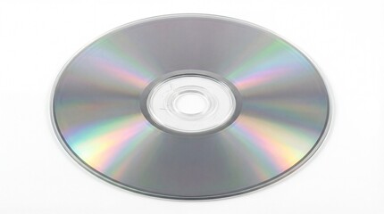 ultra realistic top view of CD isolated on white background