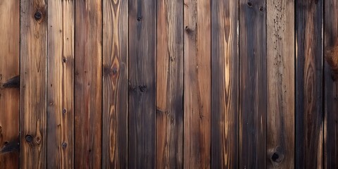 Fototapeta premium Dark Brown Rustic Reclaimed Barn Wood Horizontal Plank Texture Seamless Background