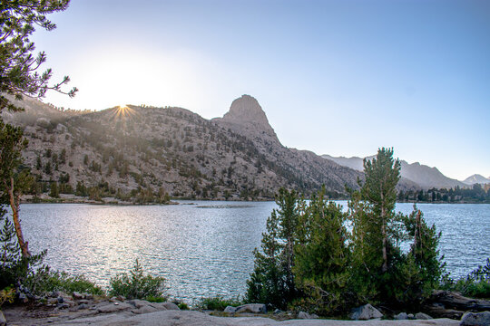 Middle Rae Lake at sunset, Kings Canyon National Park, CA