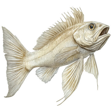 watercolor of Goby Fish, vector clipart, isolated on a white background.