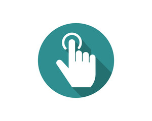 Obraz premium Touch Gesture Icon, Digital Interface, Graphic Design, Modern Style, Flat Design, User Engagement