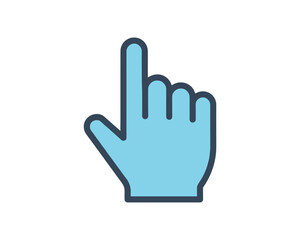 Action Hand Gesture, User Interaction, Digital Interface, Icon Design, Modern Environment, Close-up Viewpoint, Communication Concept