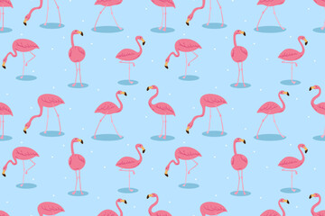 Flamingo Semaless Pattern