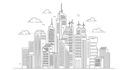 City skyline vector illustration