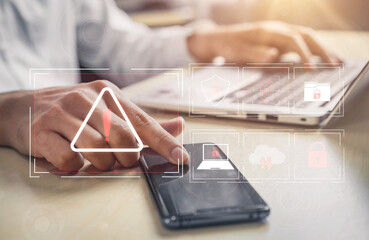 Cybersecurity threat focuses on cybersecurity, threat, and data breach with strong emphasis on...