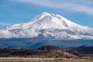 Mt Shasta in Northern California wilderness.