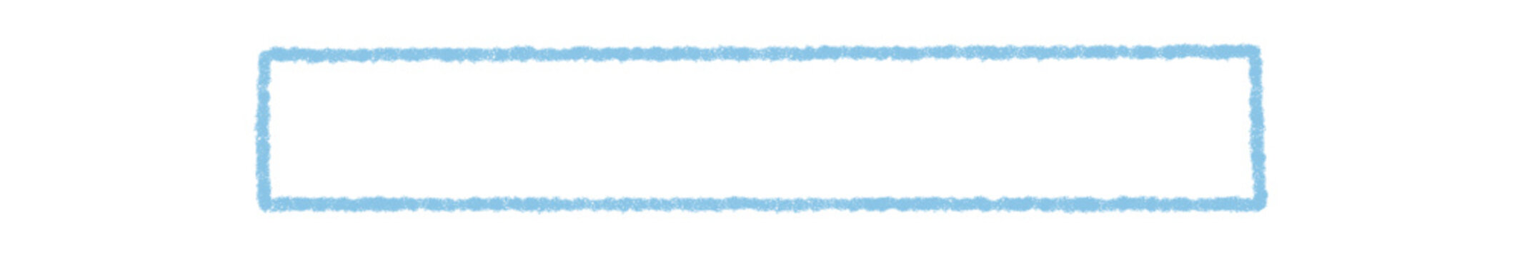 Chalk outline rectangle as a sketch textbox template. This frame and border box gives a soft, blue contour for text. Versatile background, perfect for note, card or creative project.
