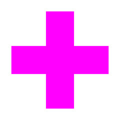 Obraz premium Pink Plus Icon. Pink Cross Sign, Plus Symbol Medical Logo Icon.