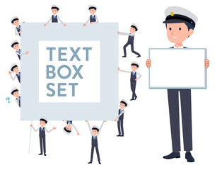 メッセージボードを持つ運転手男性のセット